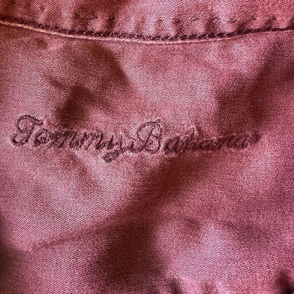 Tommy Bahama Silk Wool Blend Long Sleeve Button Up Dress Shirt Vacation XXL - Picture 3 of 5